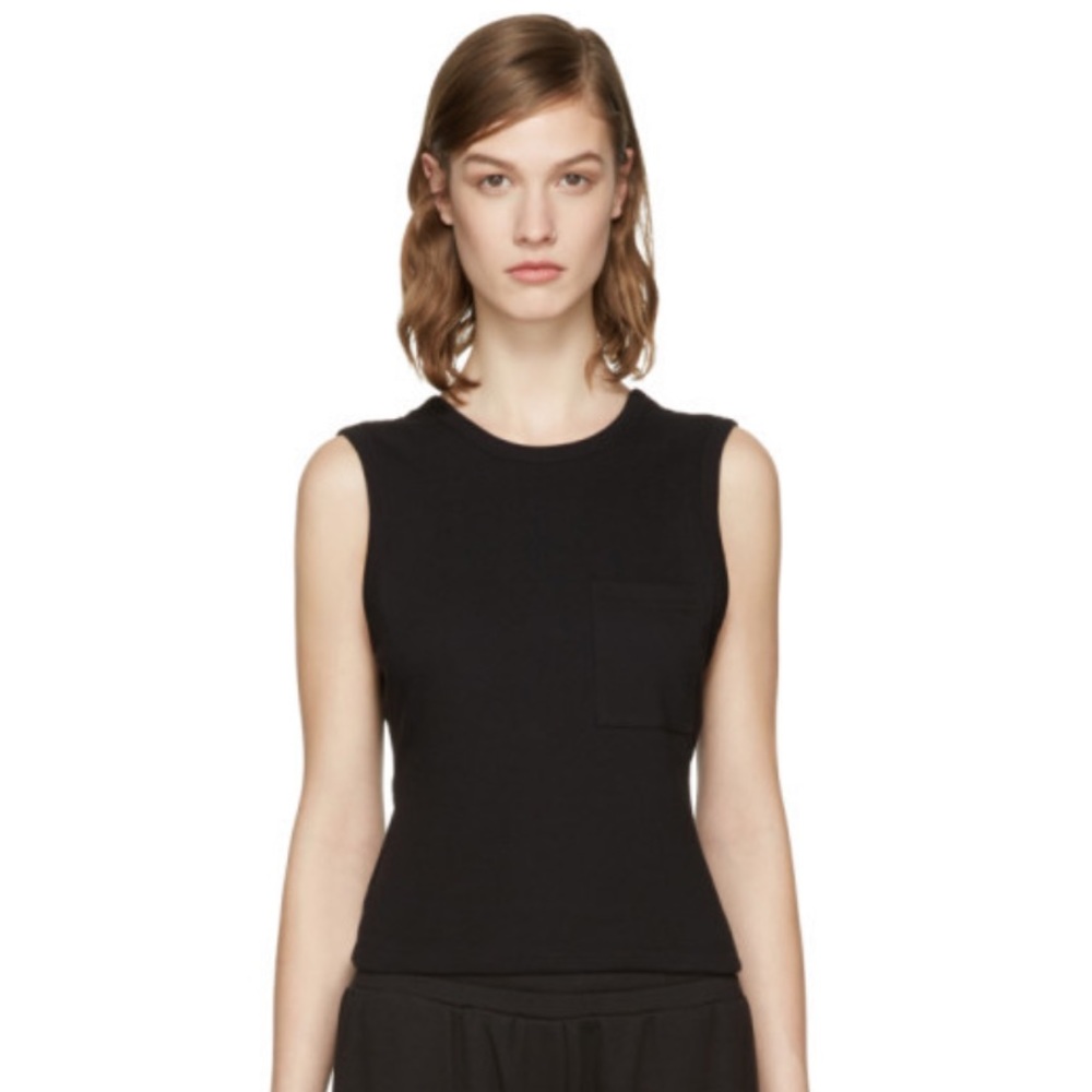 T by Alexander Wang Black Open Back Twist Tank - Picture 6 of 9